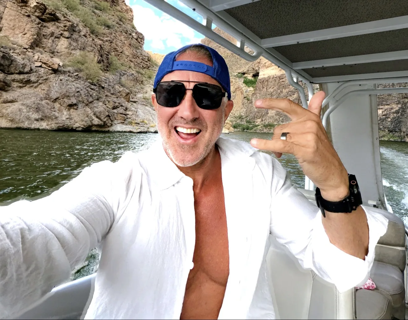 Man on a boat